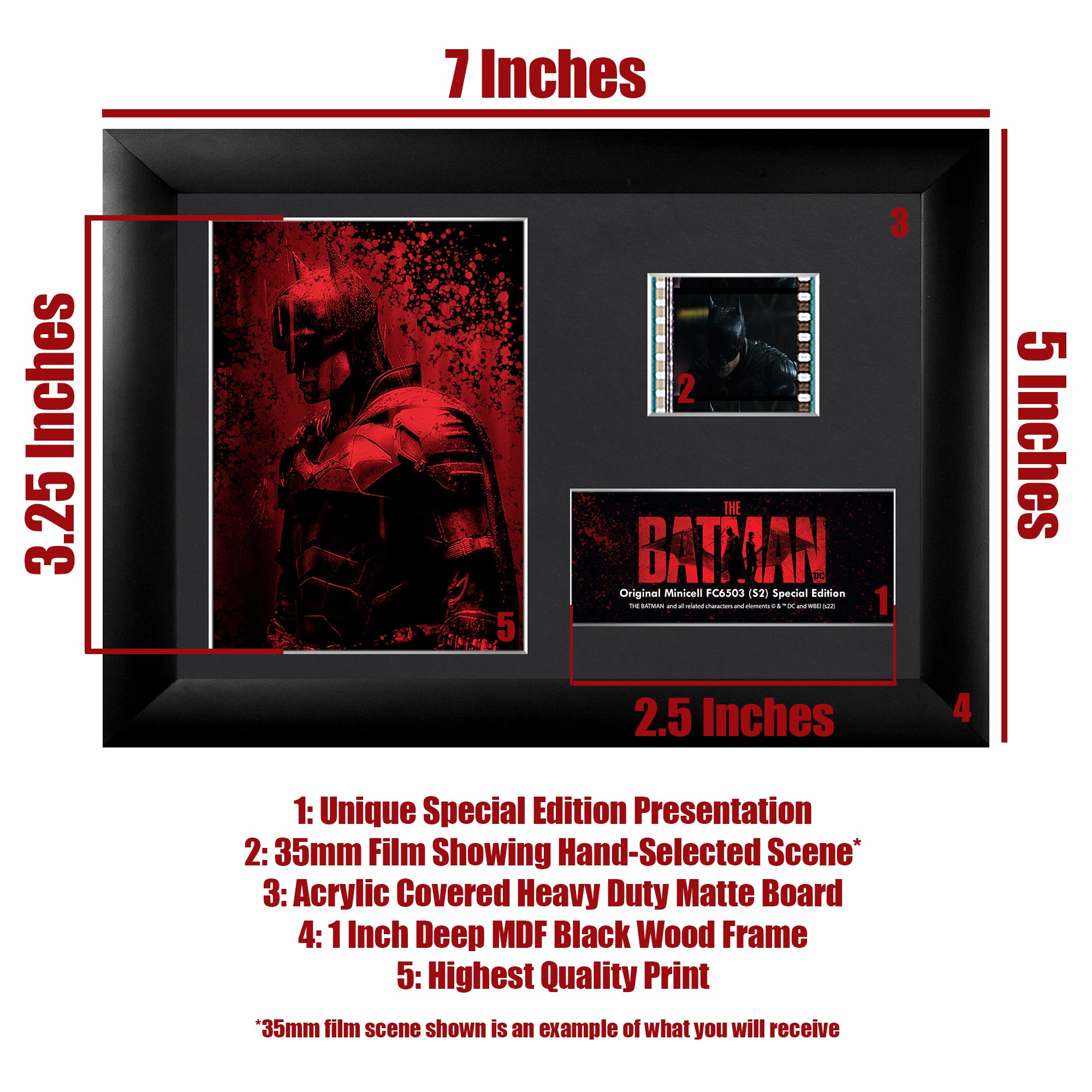 The Batman (Red Rain) Minicell FilmCells Framed Desktop Presentation USFC6503